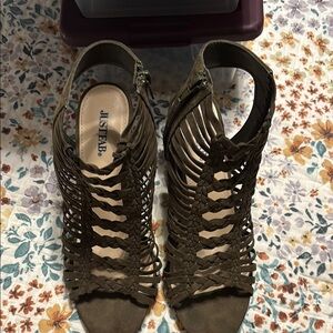 JustFab Brown Sandals with Strappy Design